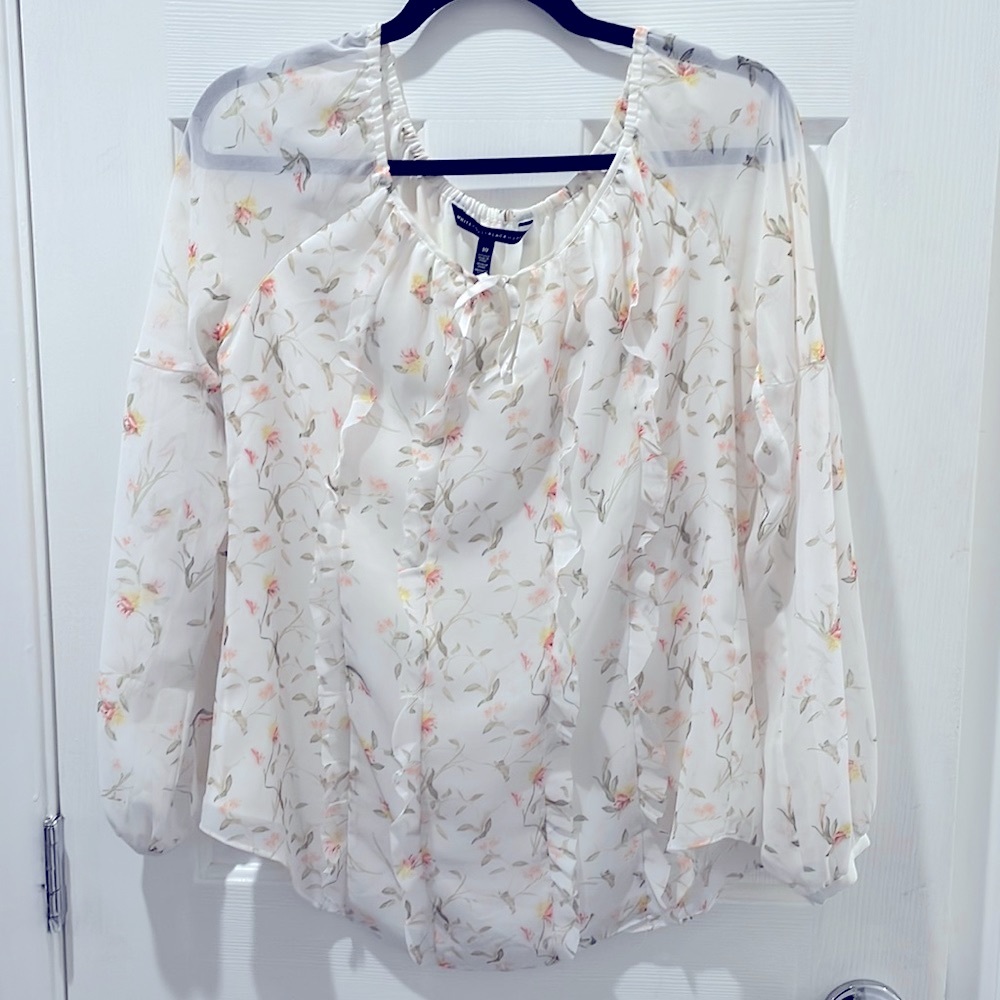 White House Black Market Floral Top